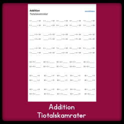 Addition - Tiotalskamrater