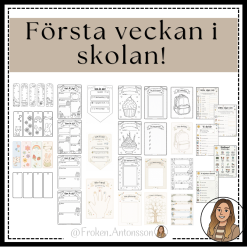 Första skolveckan - material!