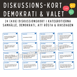 24 diskussionskort om demokrati och valet