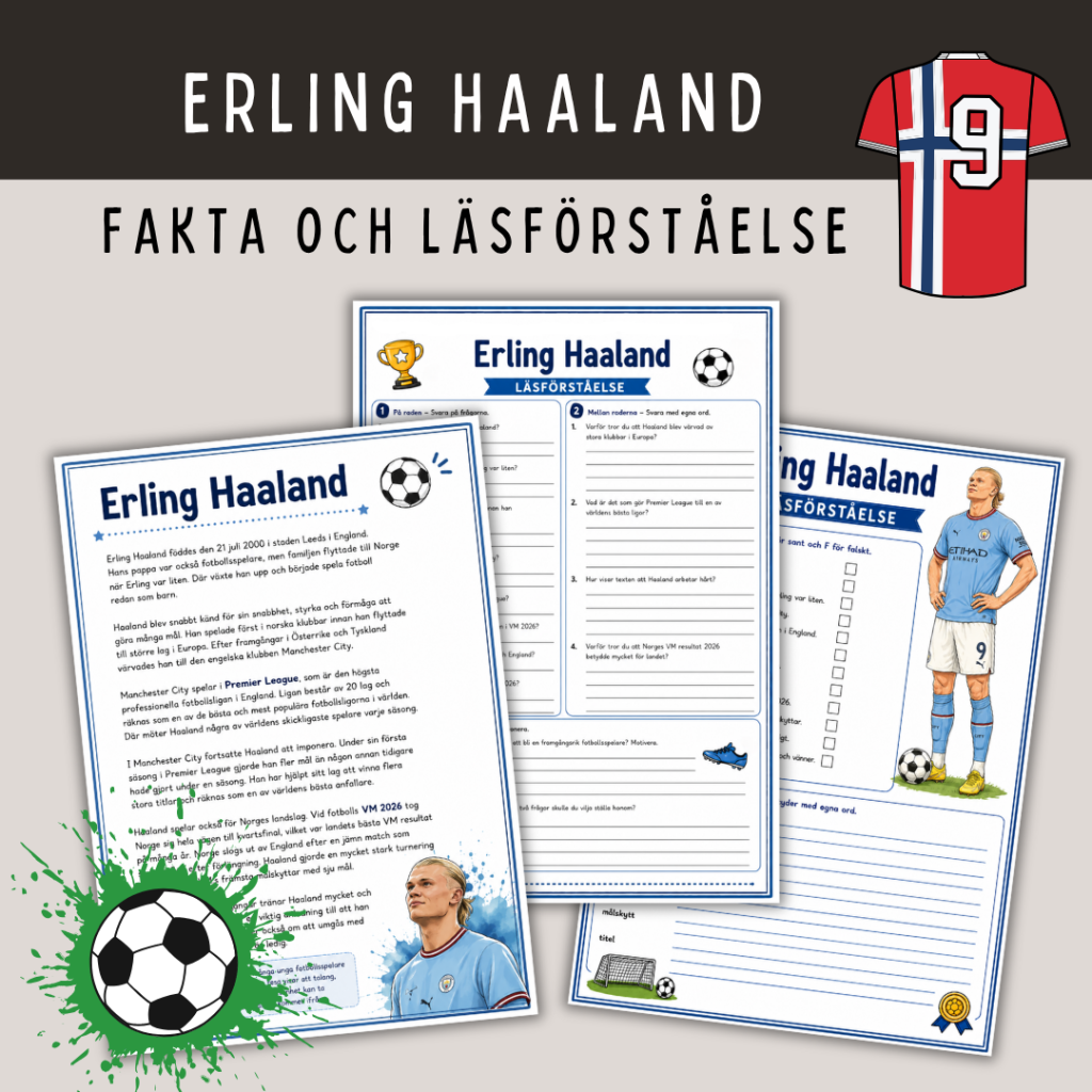 Läsförståelse om Erling Haaland
