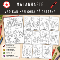 Målarhäfte: Vad kan man göra på rasten?