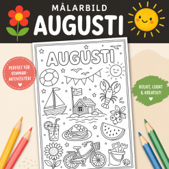 Målarbild för augusti