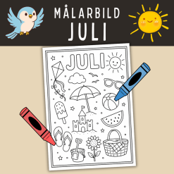 Målarbild för juli