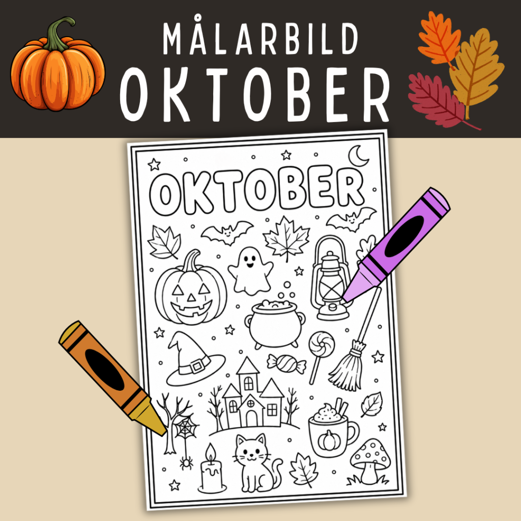 Målarbild för oktober