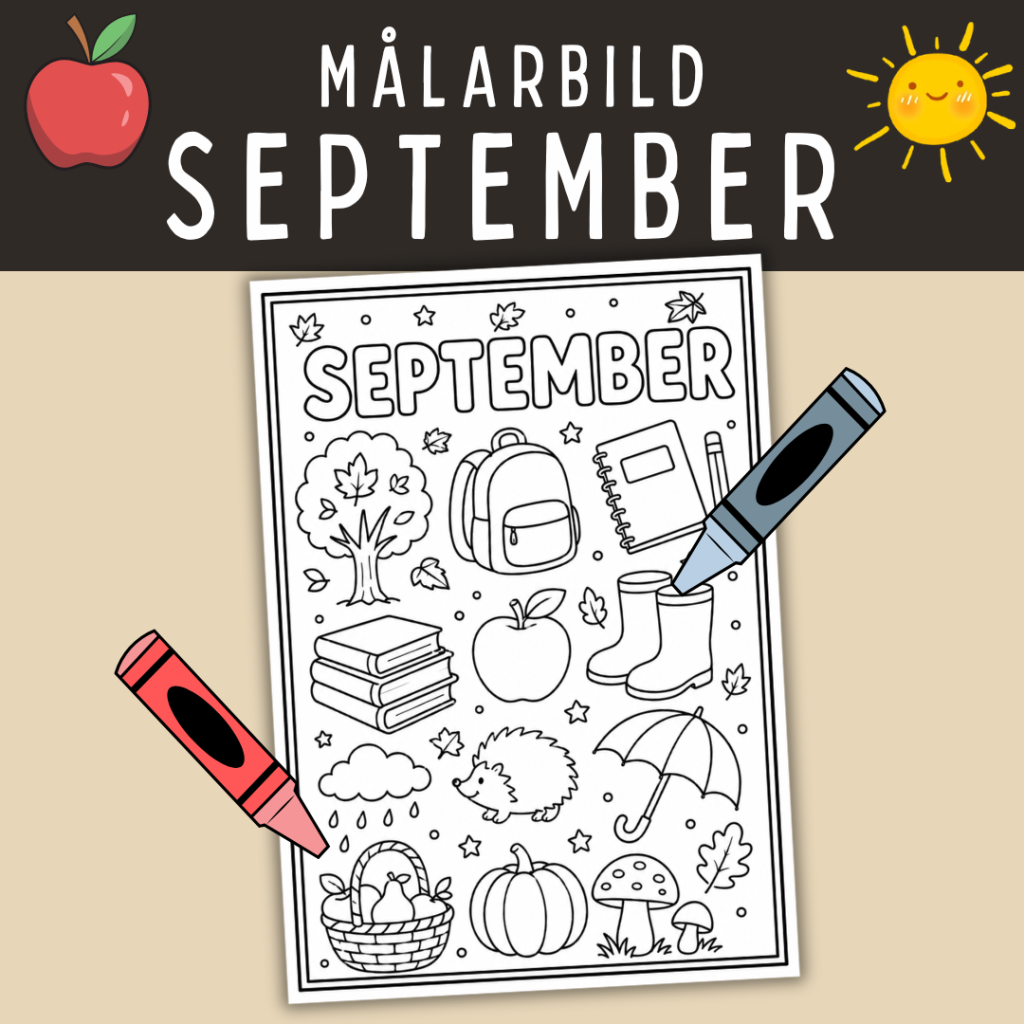 Målarbild för september
