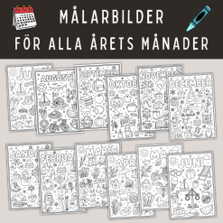 Målarbilder för alla årets månader