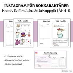 Instagram för bokkaraktärer – Kreativ läsförståelse | Åk 4–9