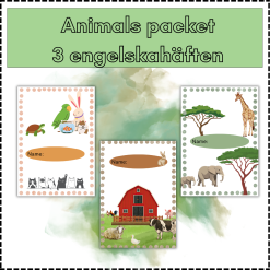 Animals mega packet: tre engelskahäften: farm animals, pets, wild animals
