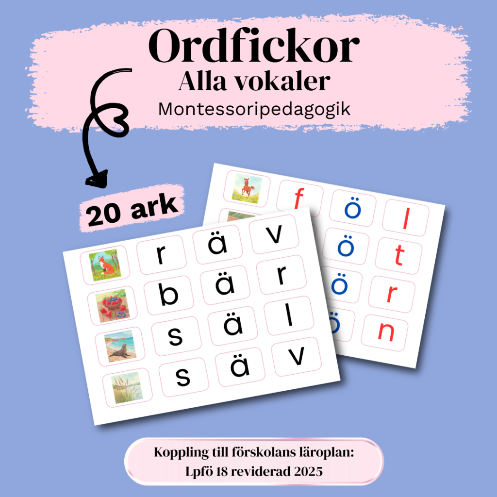 Ordfickor (Montessori) – vokalerna