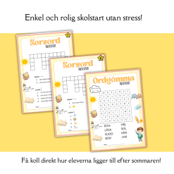 Korsord och ordgömma - skolstart