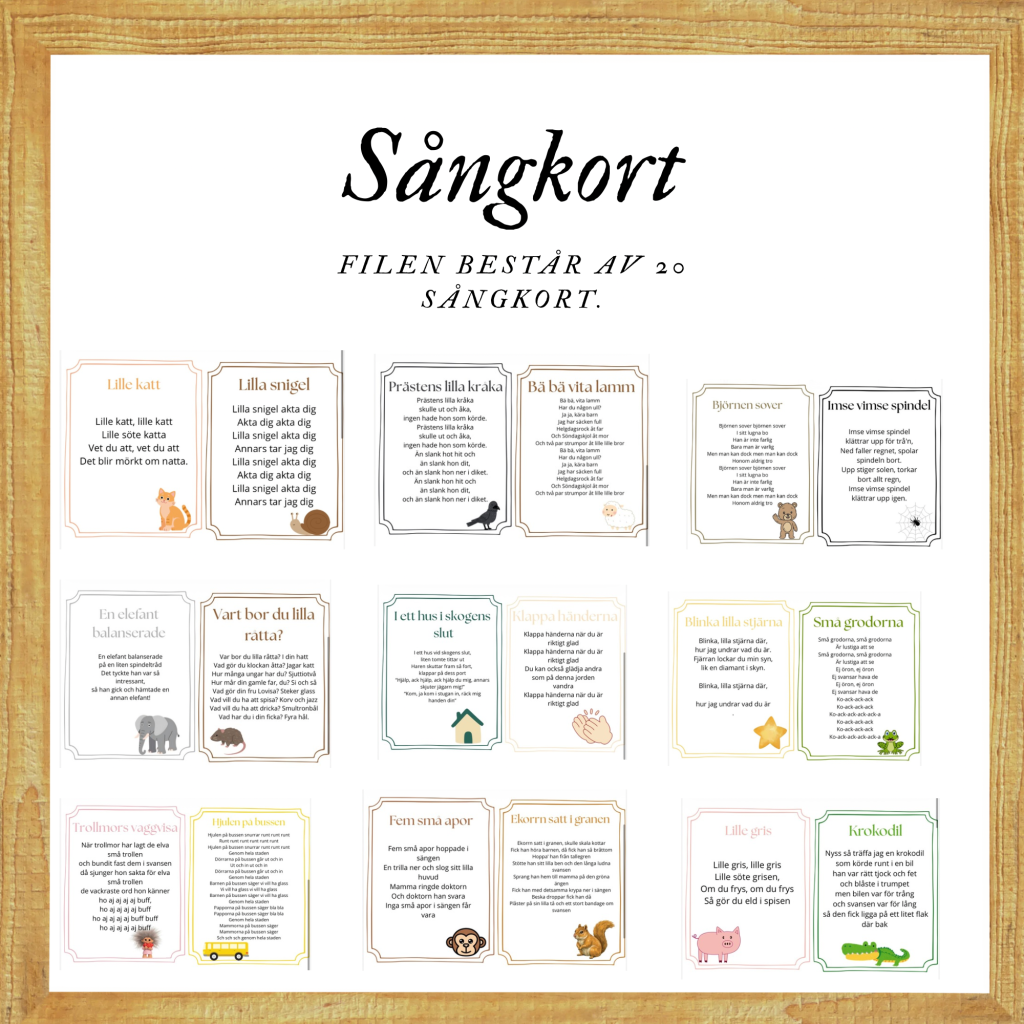 Sångkort 20st