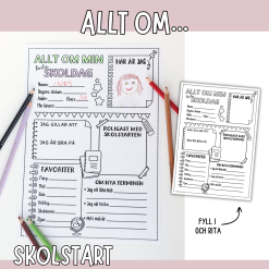 Allt om min första skoldag - Skolstart