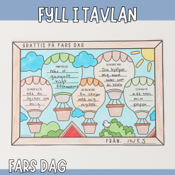 Fars dag - Tavla med luftballonger