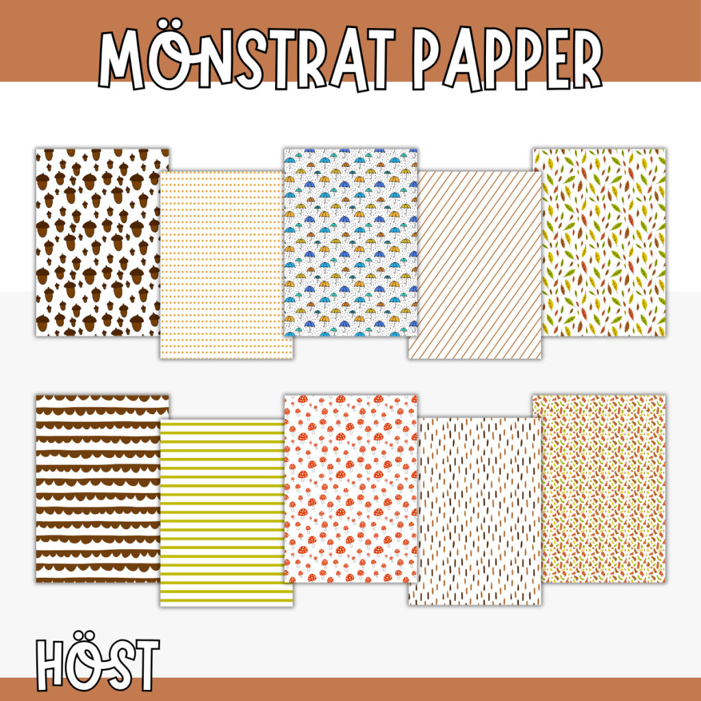 Höstpyssel – Mönstrat papper