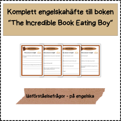 Engelska arbetshäfte till boken: The Incredible Book Eating Boy