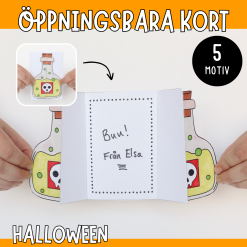 Halloweenpyssel - Öppningsbara kort till halloween