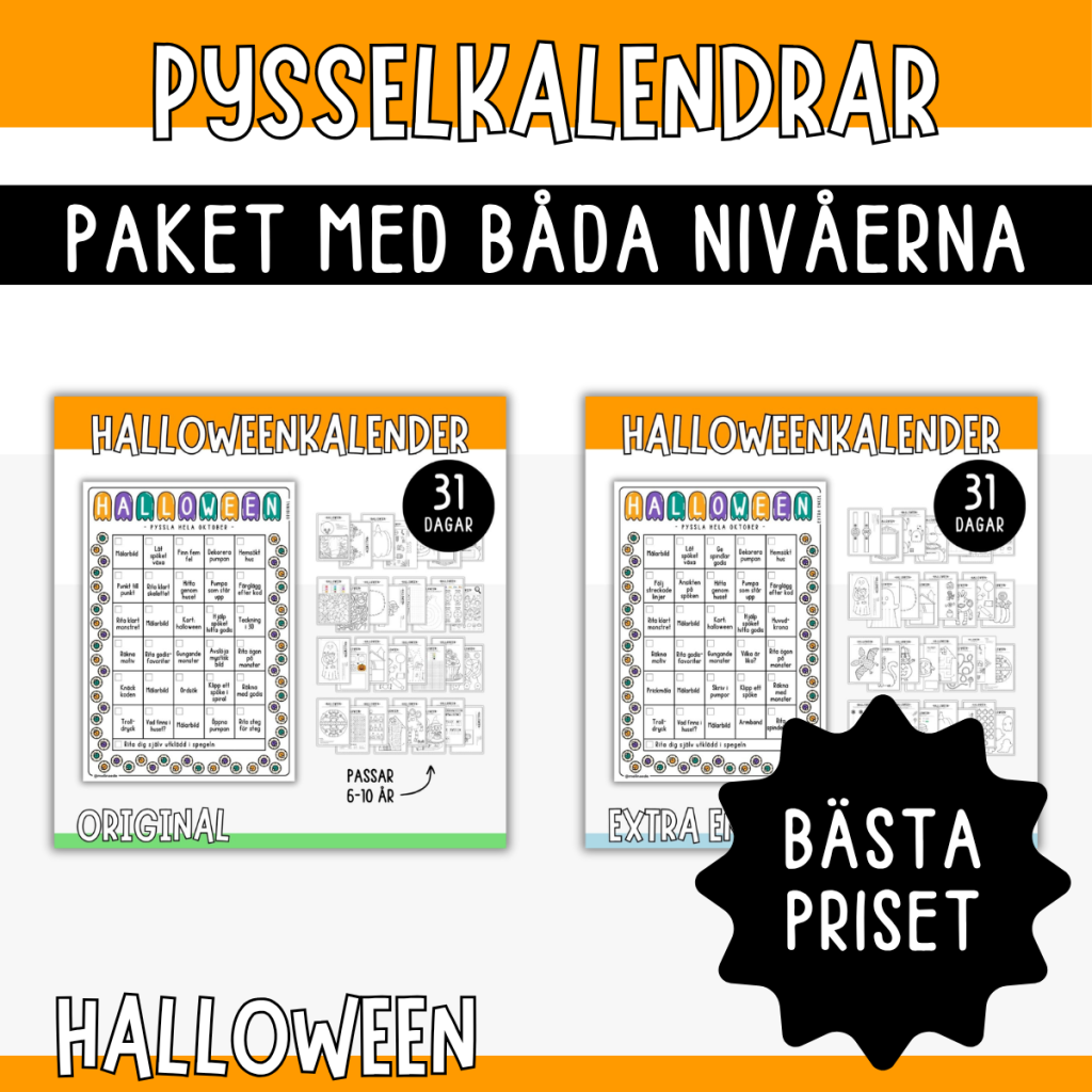 KOMBO pysselkalender halloween
