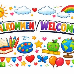 Välkommen/Welcome affisch