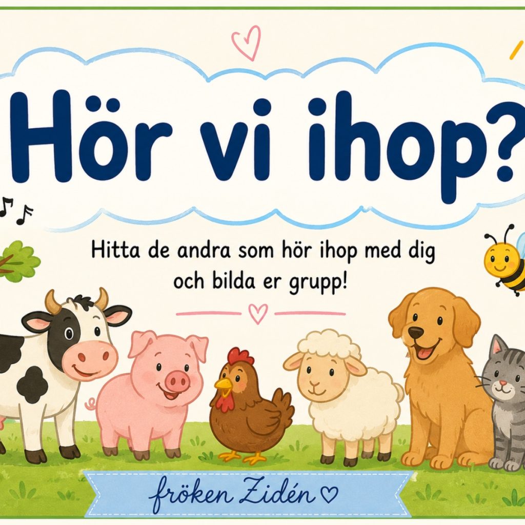 🐾 Hör vi ihop? – En rolig samarbetsövning om djur!