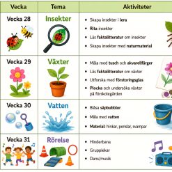 Planering för sommarförskola