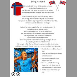 Fotbollsstjärnor: Läsförståelse & Frågor i två nivåer (Haaland, Mbappé, Messi, Yamal)