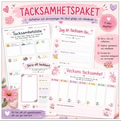 Enkla skrivuppgifter med tema tacksamhet