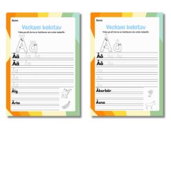 Alfabetet arbetsblad A till Ö