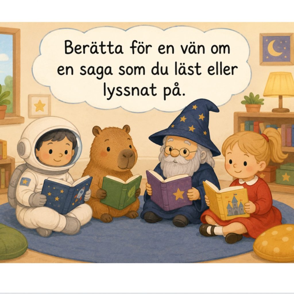 Ett första steg att skriva en berättelse.