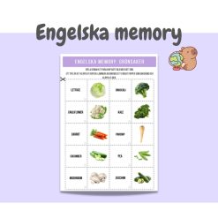 Engelska memory - grönsaker