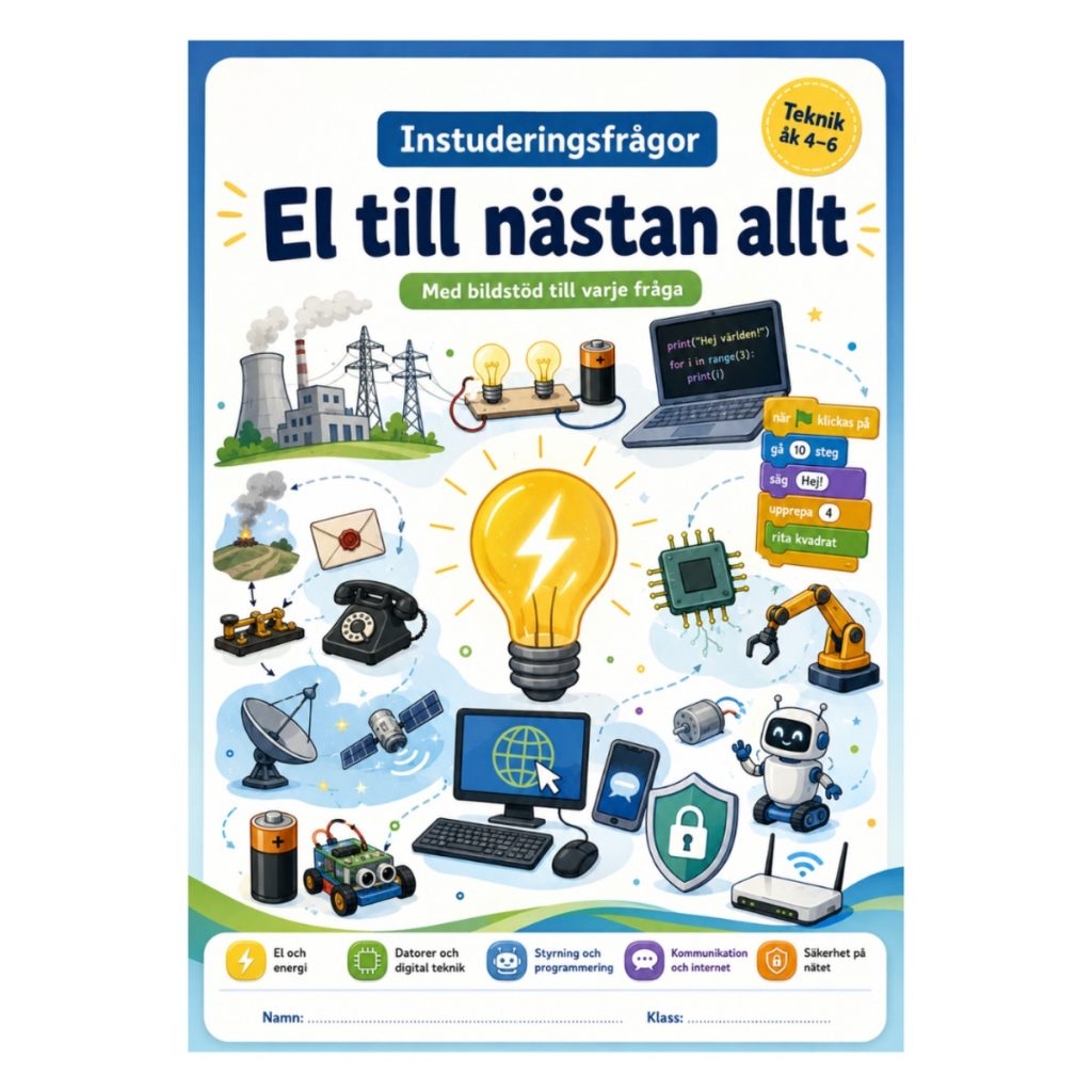 El till nästan allt – Instuderingsfrågor med bildstöd åk 4–6