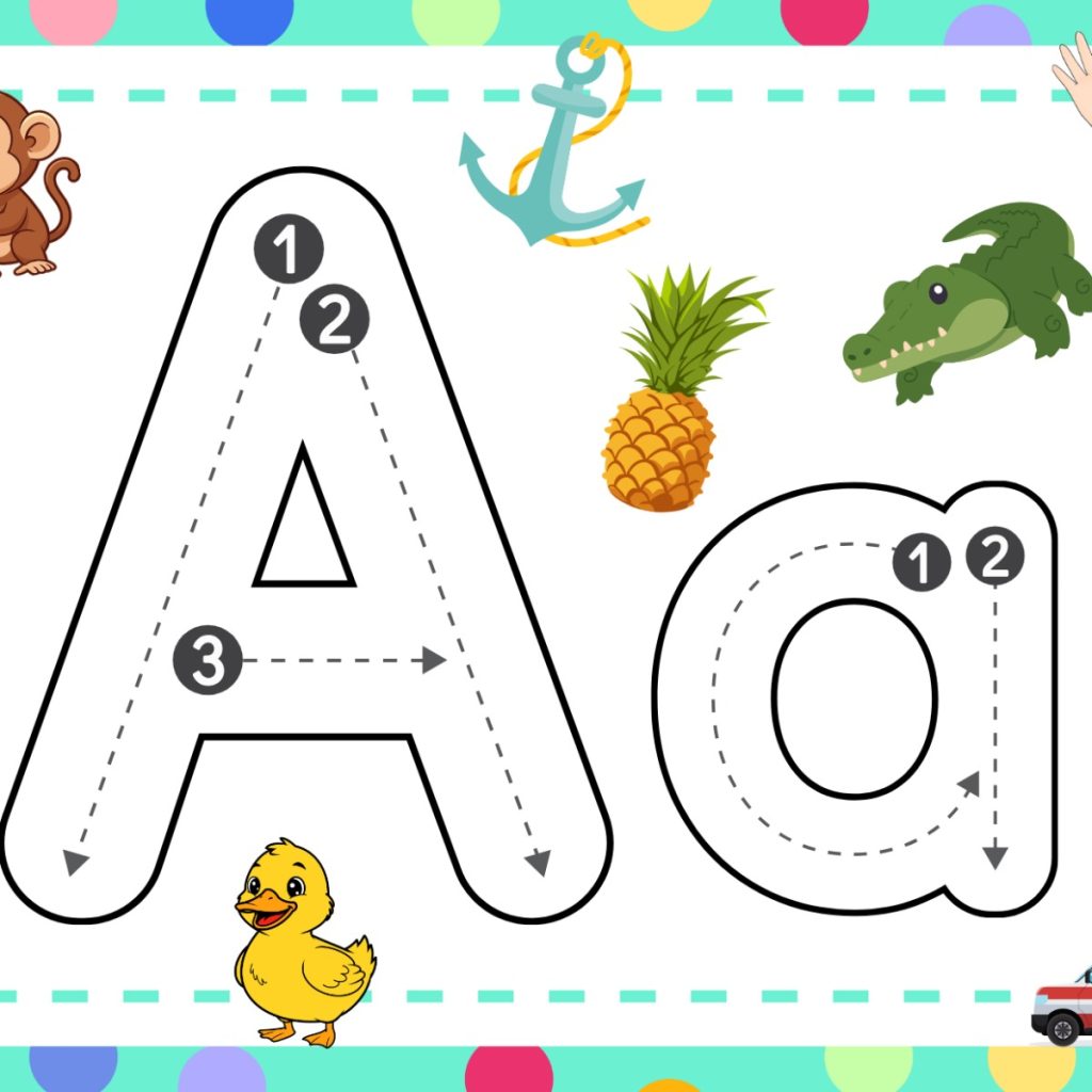 ABC‑poster – Arbetsblad (A–Ö)