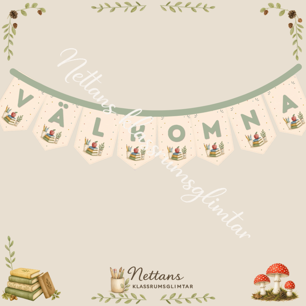 Vimpel ”Välkomna”