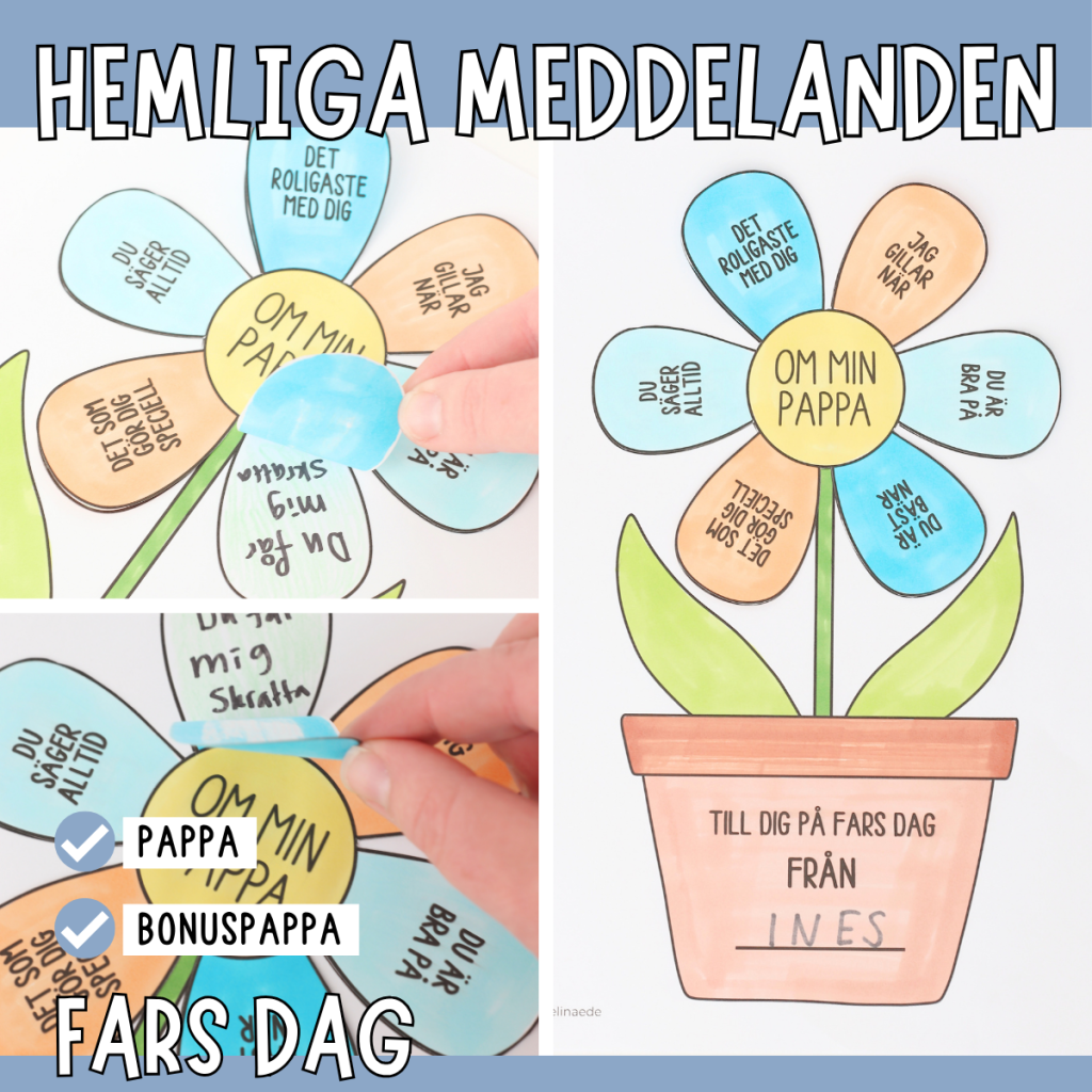 Fars dag – Blomma med hemliga meddelanden