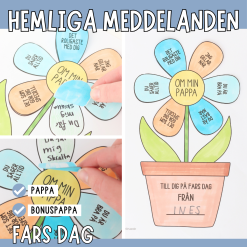 Fars dag - Blomma med hemliga meddelanden