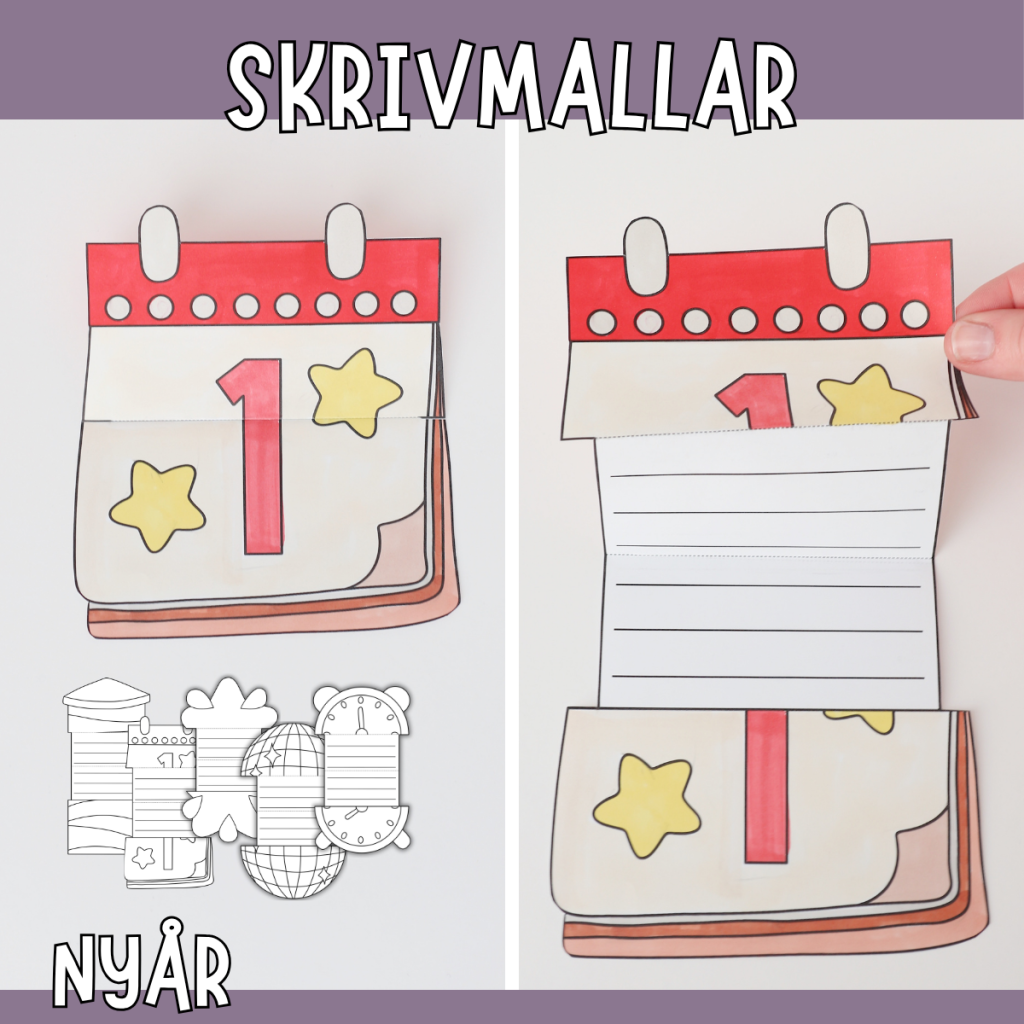Nyårspyssel – Skrivmallar