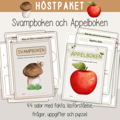 Höst - Paket med Äppelboken och Svampboken. Arbetshäften om äpplet och svampar.