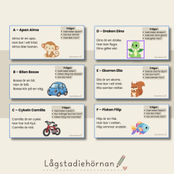 📚 Läsförståelsekort – Del 1