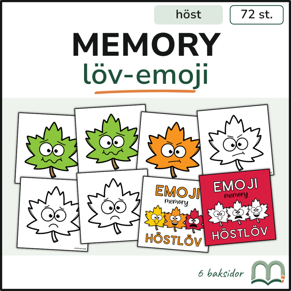 Memory – Emoji med löv