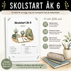 Skolstart åk 6, häfte med 10 sidor