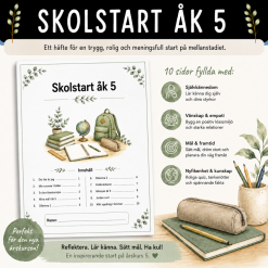 Skolstart åk 5, häfte med 10 sidor