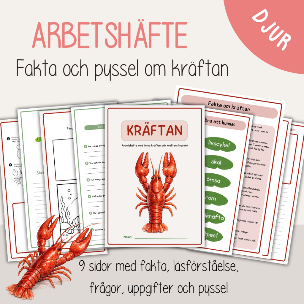 Fakta- och arbetshäfte om kräftan