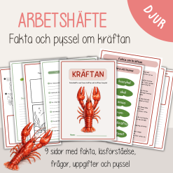 Fakta- och arbetshäfte om kräftan