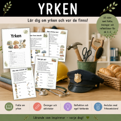 Mitt häfte om yrken, 10 sidor + framsida