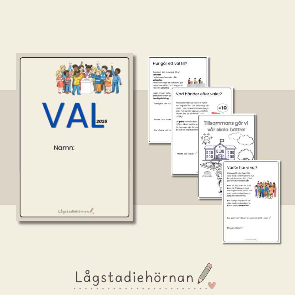 Valhäfte – Upptäck demokrati och valet i åk 1