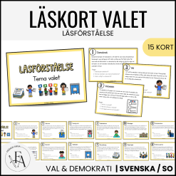 Läskort – Demokrati & val | 15 texter med läsförståelsefrågor