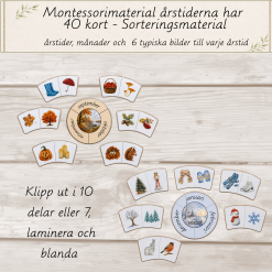 Sortera årstiderna - Montessorimaterial