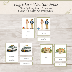 Vårt Samhälle - Montessorimaterial | Svenska & Engelska