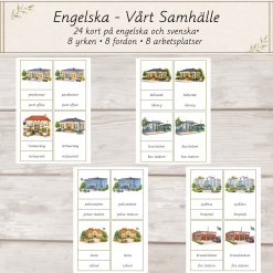 Vårt Samhälle - Montessorimaterial | Svenska & Engelska