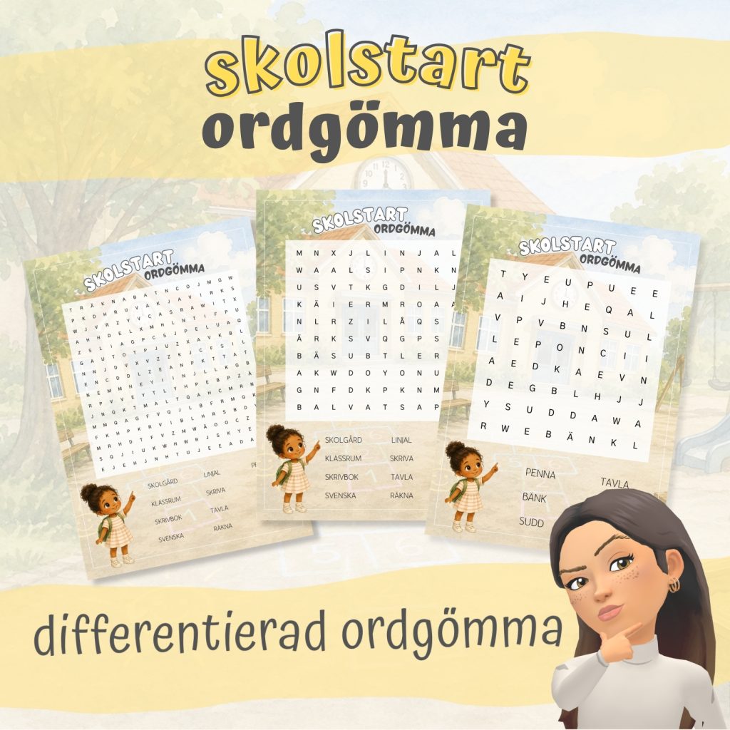 SKOLSTART differentierad ordgömma