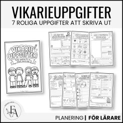 Vikariehäfte med sju vikarieuppgifter
